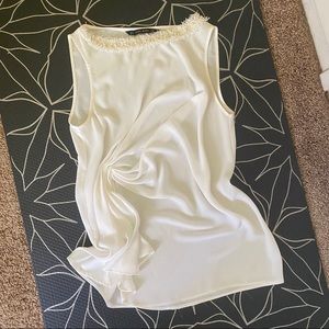 Zara Sheer Beaded Collar Top